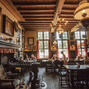 Oldest bar in Bruges with a lot of beer